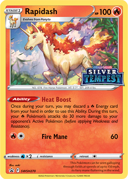 Rapidash (SWSH270) (Prerelease) [Sword & Shield: Black Star Promos] | Tables and Towers