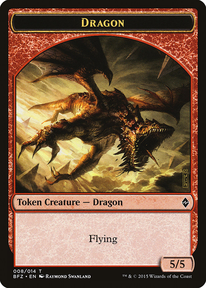 Dragon Token [Battle for Zendikar Tokens] | Tables and Towers