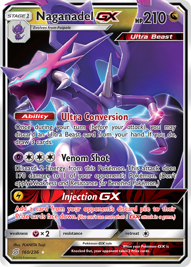 Naganadel GX (160/236) [Sun & Moon: Unified Minds] | Tables and Towers