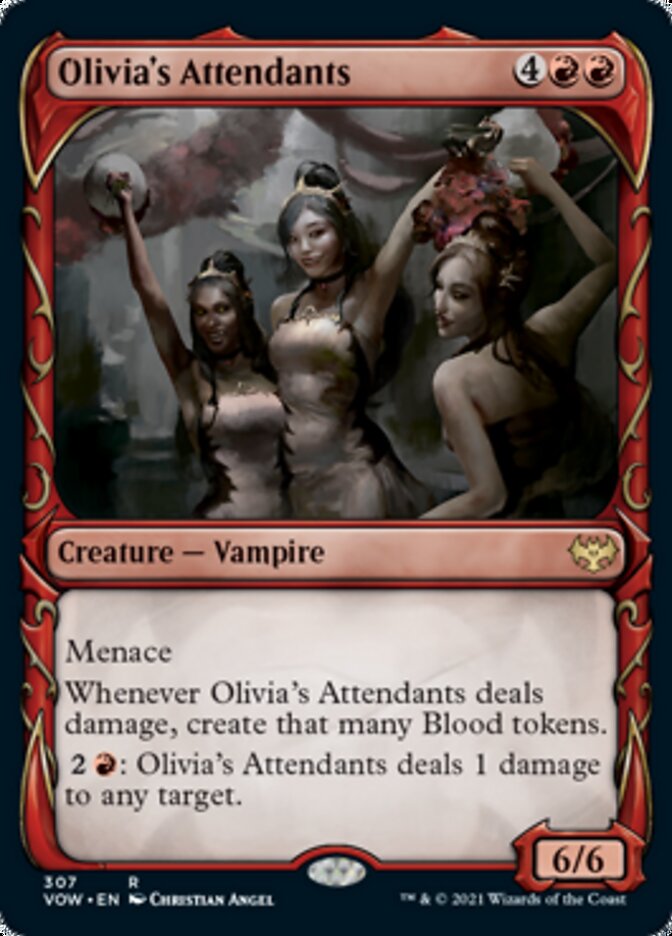 Olivia's Attendants (Showcase Fang Frame) [Innistrad: Crimson Vow] | Tables and Towers