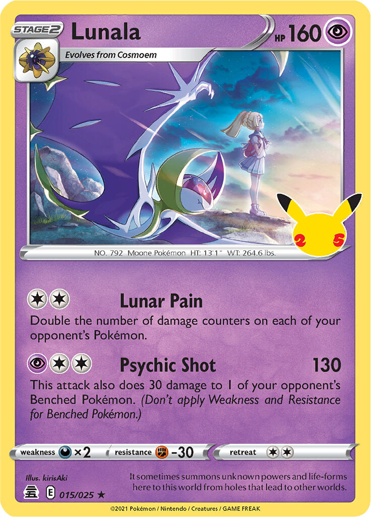 Lunala (015/025) [Celebrations: 25th Anniversary] | Tables and Towers