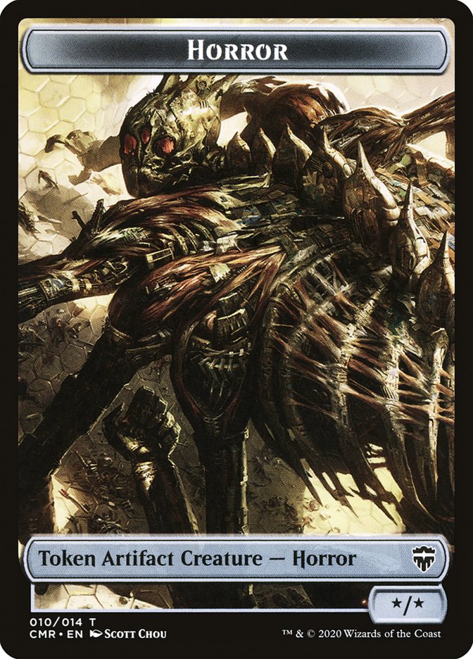 Horror Token [Commander Legends Tokens] | Tables and Towers