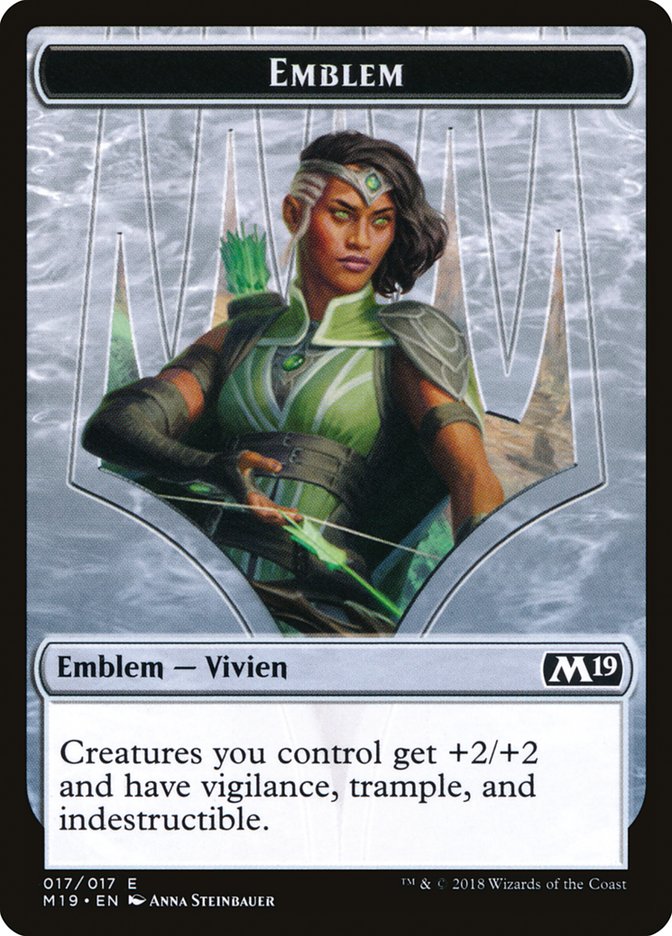 Vivien Reid Emblem [Core Set 2019 Tokens] | Tables and Towers