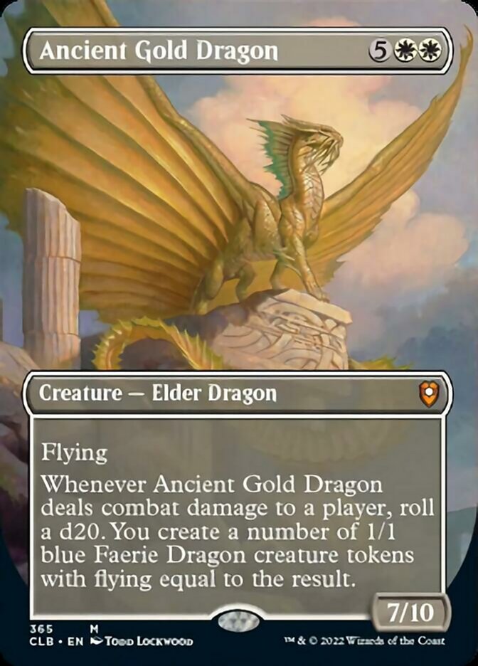 Ancient Gold Dragon (Borderless Alternate Art) [Commander Legends: Battle for Baldur's Gate] | Tables and Towers