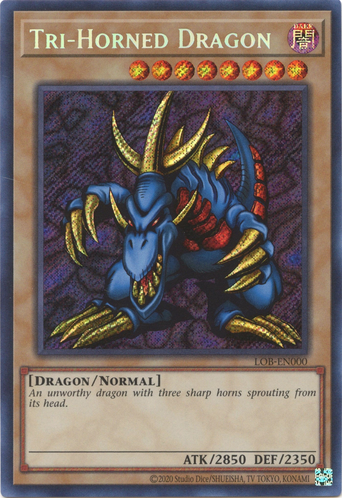 Tri-Horned Dragon (25th Anniversary) [LOB-EN000] Secret Rare | Tables and Towers