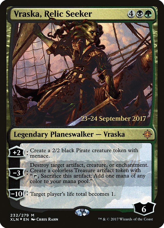 Vraska, Relic Seeker [Ixalan Prerelease Promos] | Tables and Towers