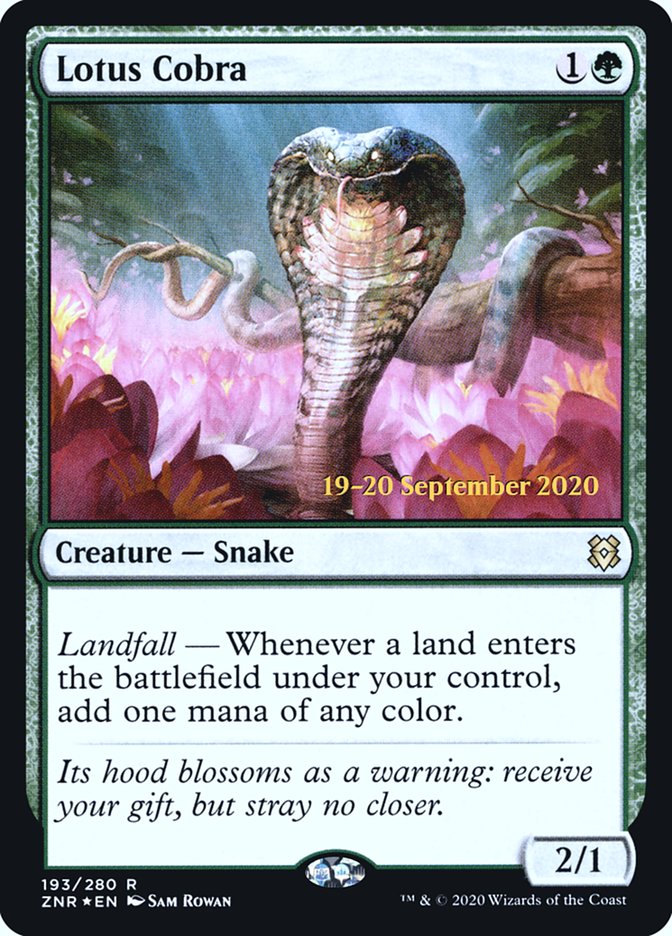 Lotus Cobra [Zendikar Rising Prerelease Promos] | Tables and Towers