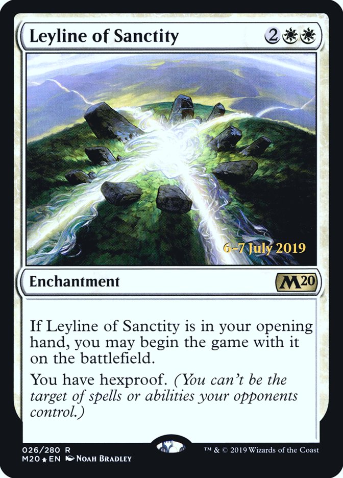 Leyline of Sanctity [Core Set 2020 Prerelease Promos] | Tables and Towers