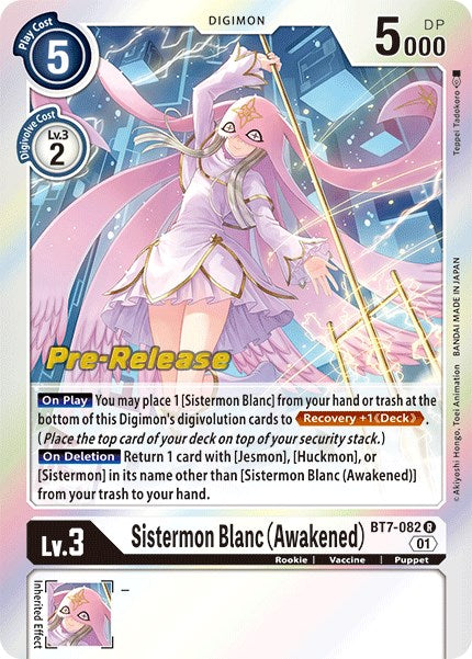 Sistermon Blanc (Awakened) [BT7-082] [Next Adventure Pre-Release Cards] | Tables and Towers