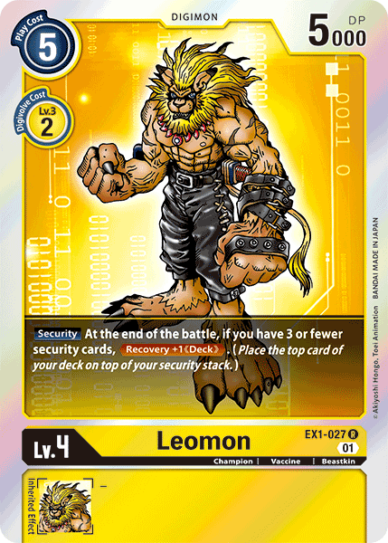 Leomon [EX1-027] [Classic Collection] | Tables and Towers