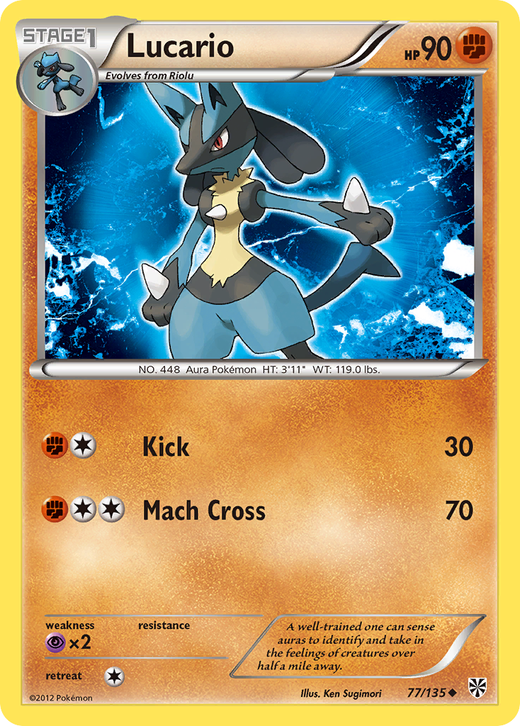 Lucario (77/135) [Black & White: Plasma Storm] | Tables and Towers