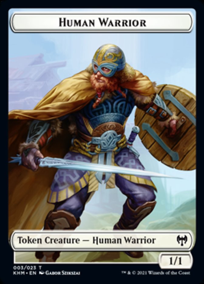 Human Warrior Token [Kaldheim Tokens] | Tables and Towers