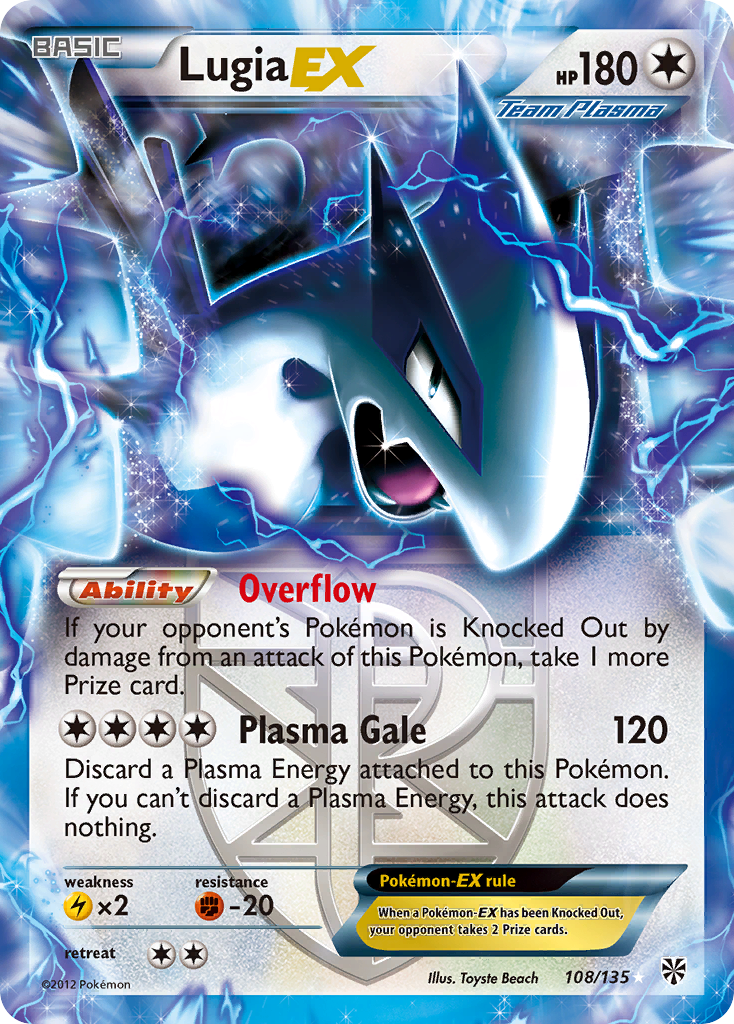 Lugia EX (108/135) [Black & White: Plasma Storm] | Tables and Towers