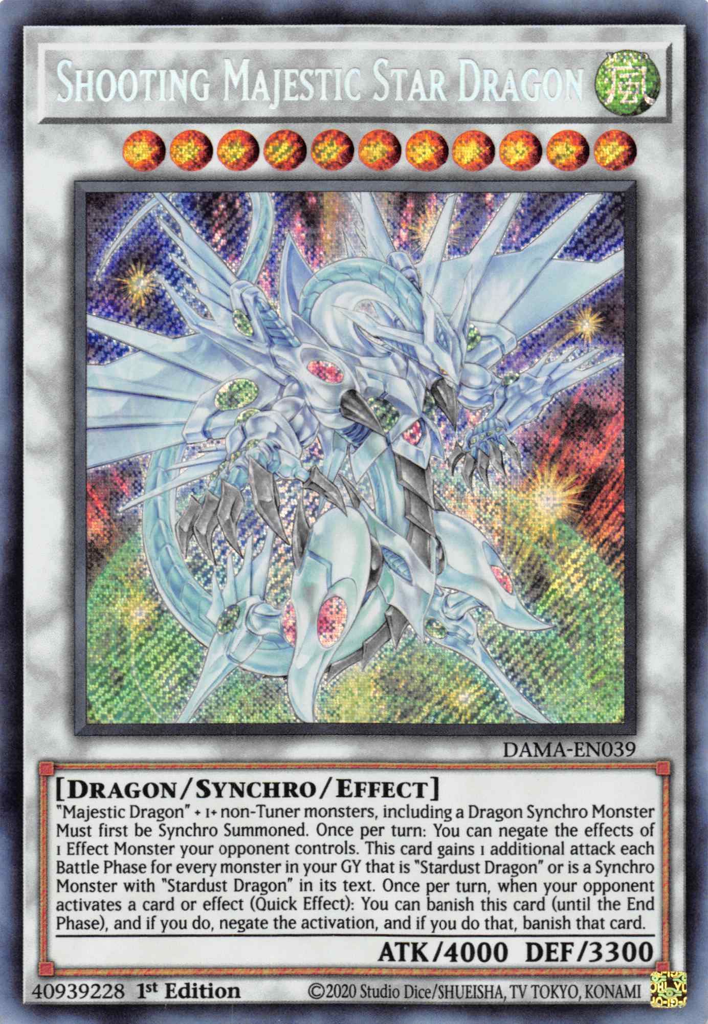 Shooting Majestic Star Dragon [DAMA-EN039] Secret Rare | Tables and Towers