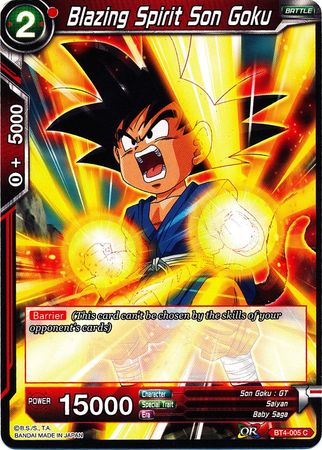 Blazing Spirit Son Goku (BT4-005) [Colossal Warfare] | Tables and Towers