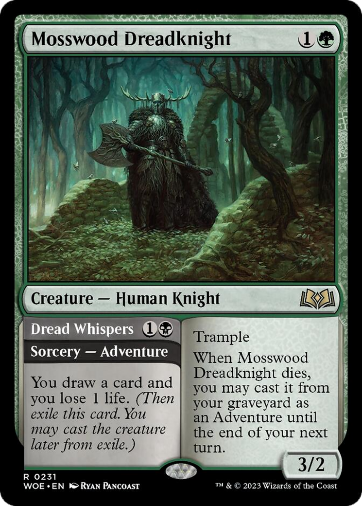 Mosswood Dreadknight // Dread Whispers [Wilds of Eldraine] | Tables and Towers