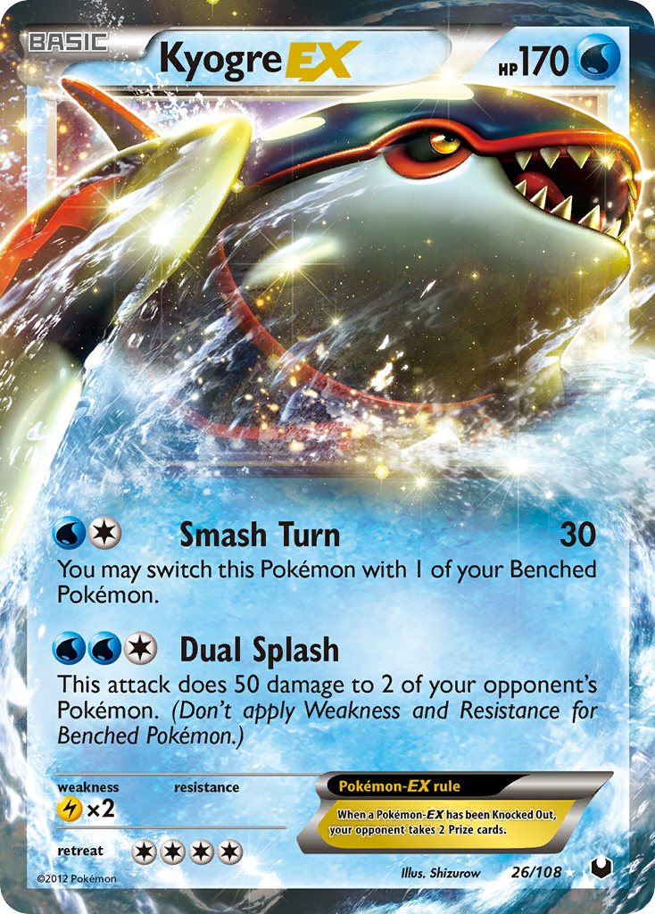 Kyogre EX (26/108) [Black & White: Dark Explorers] | Tables and Towers