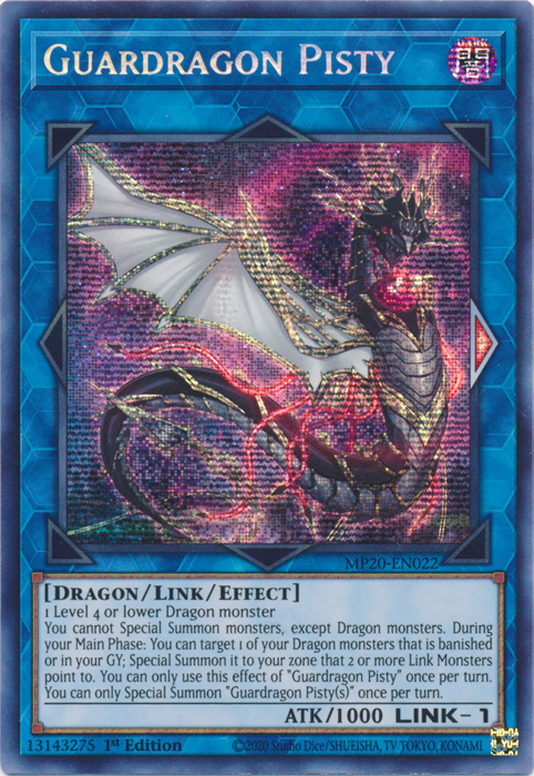 Guardragon Pisty [MP20-EN022] Prismatic Secret Rare | Tables and Towers