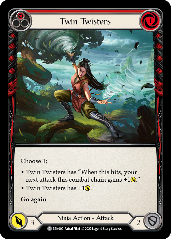 Twin Twisters (Red) [BEN009] (Outsiders Benji Blitz Deck) | Tables and Towers