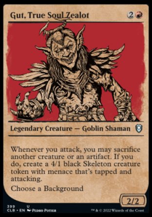 Gut, True Soul Zealot (Showcase) [Commander Legends: Battle for Baldur's Gate] | Tables and Towers