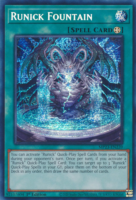 Runick Fountain [MP23-EN239] Prismatic Secret Rare | Tables and Towers