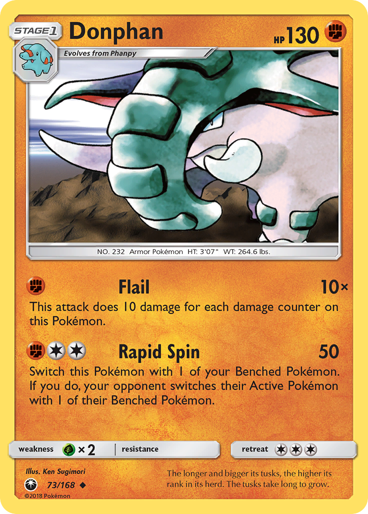 Donphan (73/168) [Sun & Moon: Celestial Storm] | Tables and Towers