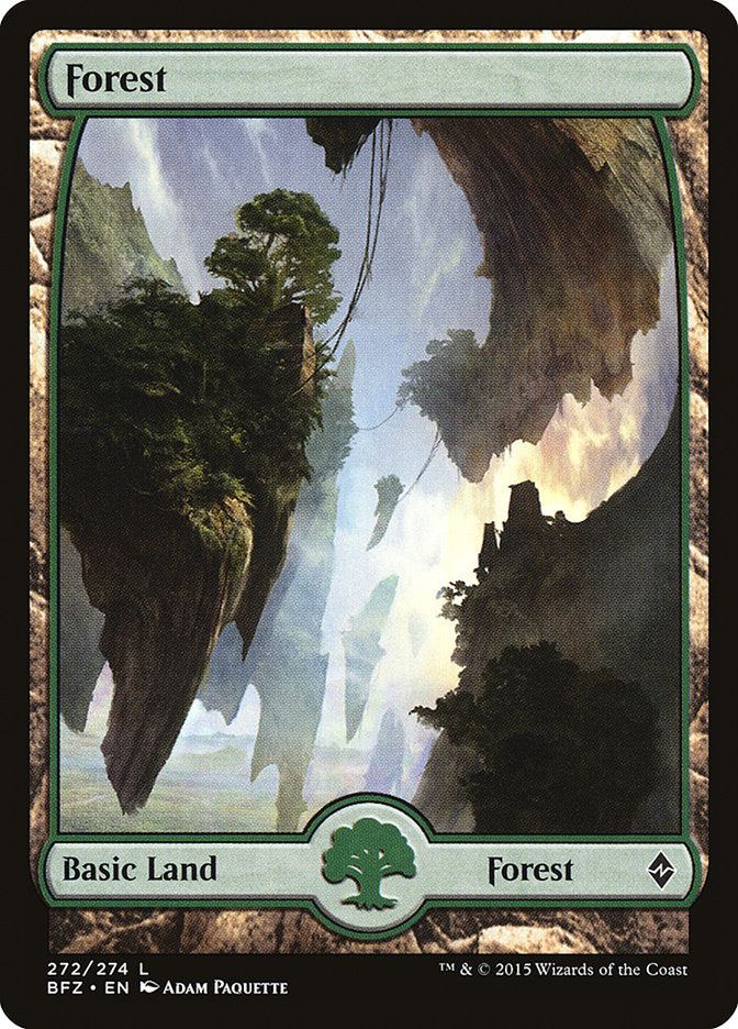 Forest (272) (Full Art) [Battle for Zendikar] | Tables and Towers