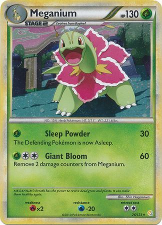 Meganium (26/123) (Cracked Ice Holo) [HeartGold & SoulSilver: Base Set] | Tables and Towers