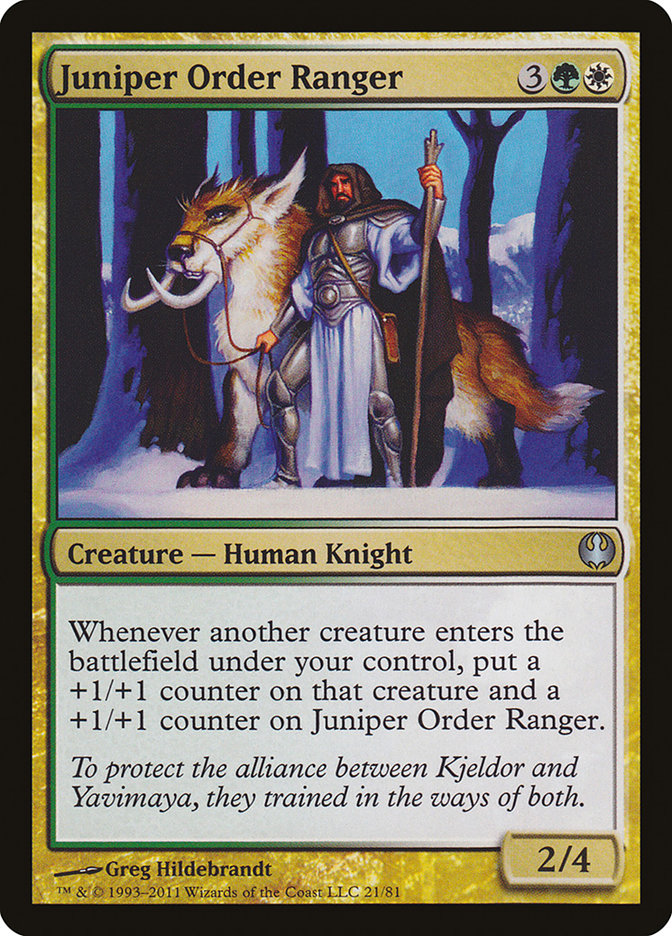 Juniper Order Ranger [Duel Decks: Knights vs. Dragons] | Tables and Towers