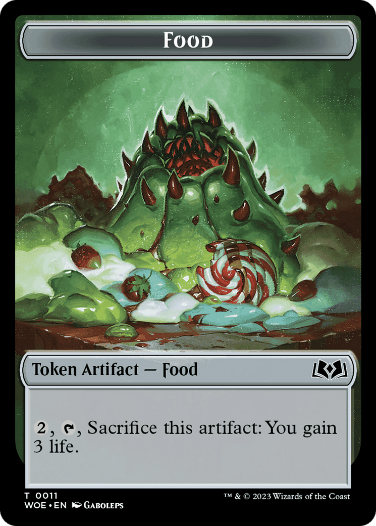 Elemental // Food (0011) Double-Sided Token [Wilds of Eldraine Tokens] | Tables and Towers