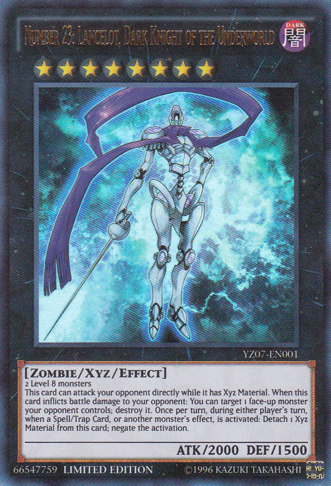 Number 23: Lancelot, Dark Knight of the Underworld [YZ07-EN001] Ultra Rare | Tables and Towers