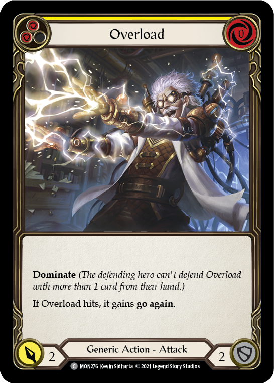 Overload (Yellow) [MON276-RF] (Monarch)  1st Edition Rainbow Foil | Tables and Towers