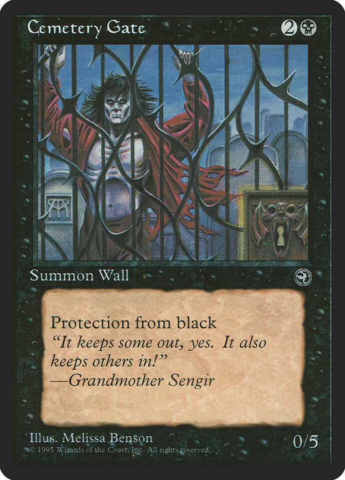 Cemetery Gate (Grandmother Sengir Flavor Text) [Homelands] | Tables and Towers