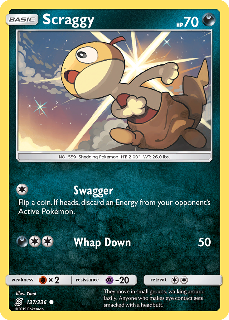 Scraggy (137/236) [Sun & Moon: Unified Minds] | Tables and Towers