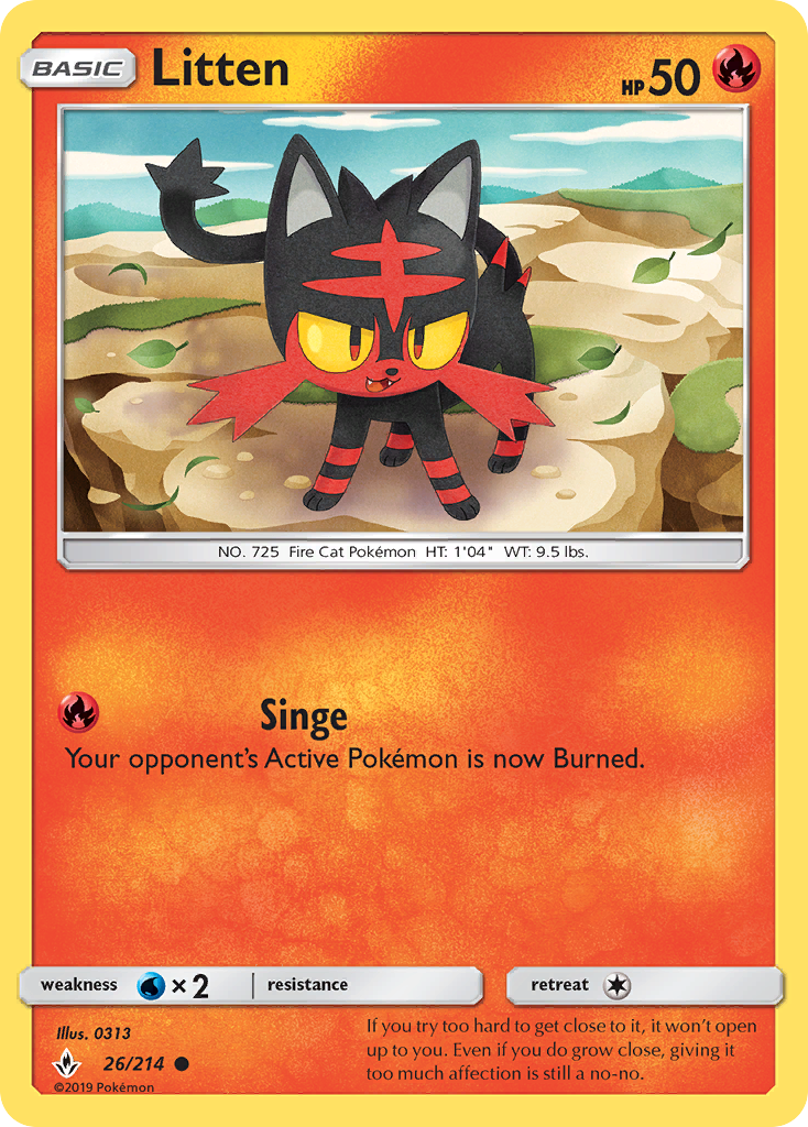 Litten (26/214) [Sun & Moon: Unbroken Bonds] | Tables and Towers