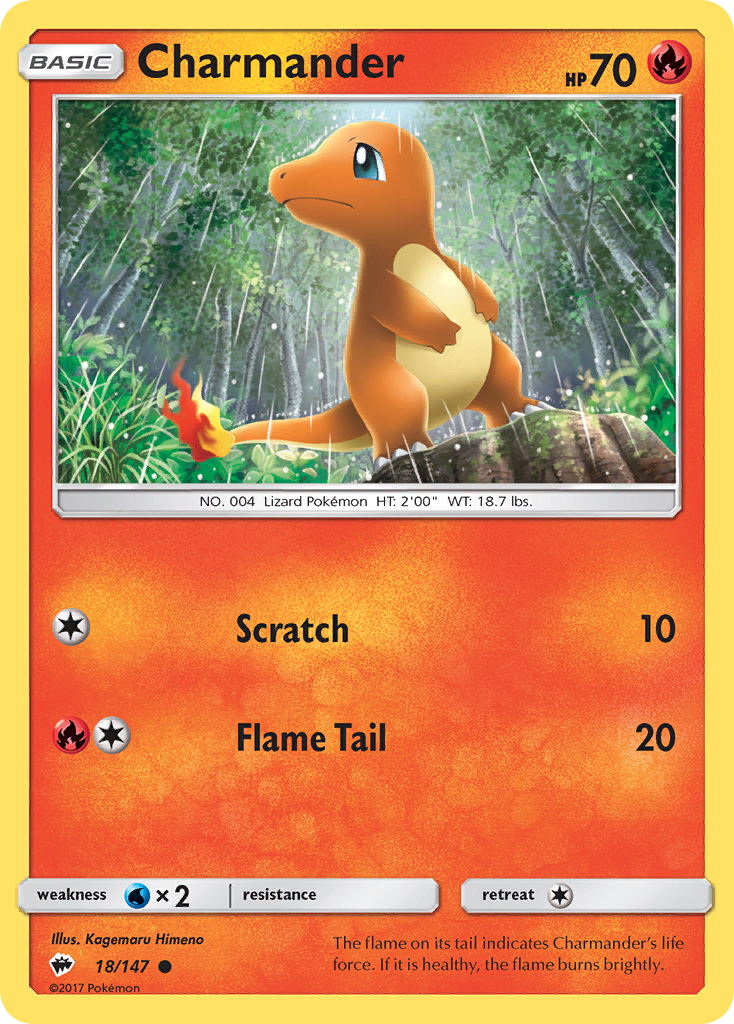 Charmander (18/147) [Sun & Moon: Burning Shadows] | Tables and Towers