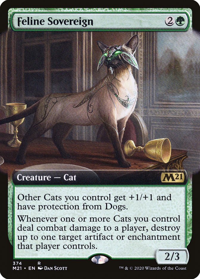 Feline Sovereign (Extended Art) [Core Set 2021] | Tables and Towers