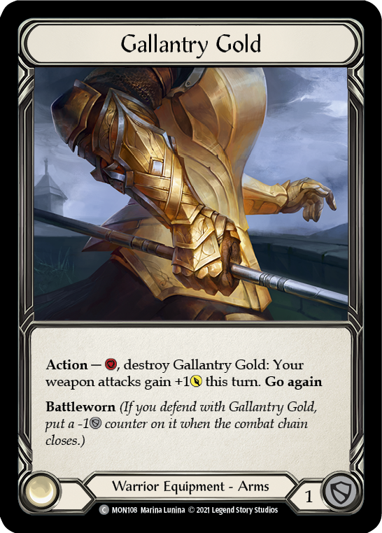 Gallantry Gold [MON108] (Monarch)  1st Edition Normal | Tables and Towers