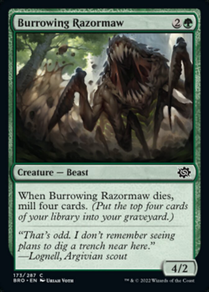 Burrowing Razormaw [The Brothers' War] | Tables and Towers