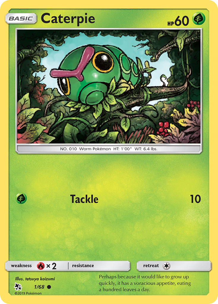 Caterpie (1/68) [Sun & Moon: Hidden Fates] | Tables and Towers