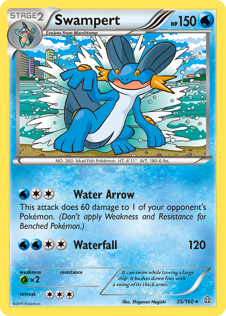 Swampert (35/160) [XY: Primal Clash] | Tables and Towers