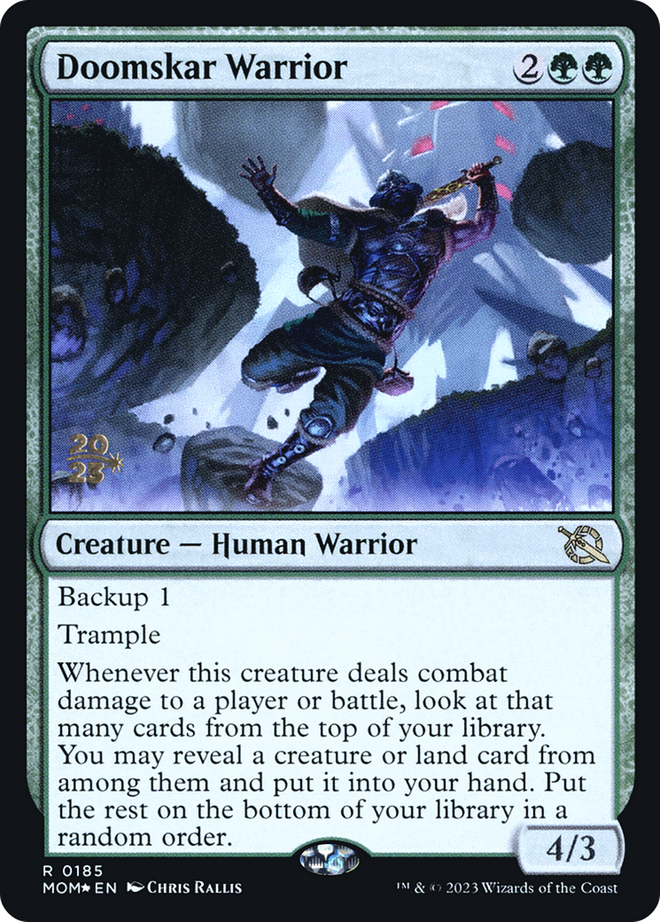 Doomskar Warrior [March of the Machine Prerelease Promos] | Tables and Towers