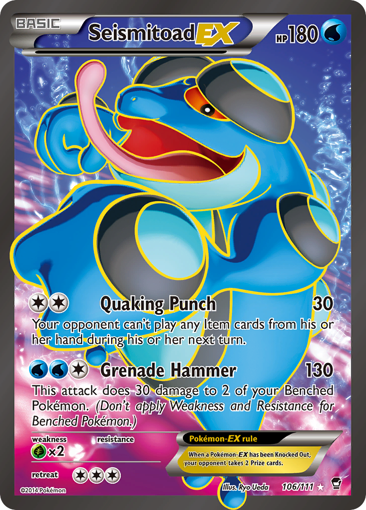 Seismitoad EX (106/111) [XY: Furious Fists] | Tables and Towers