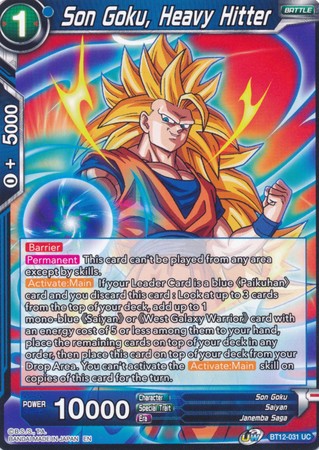 Son Goku, Heavy Hitter (BT12-031) [Vicious Rejuvenation] | Tables and Towers