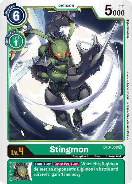 Stingmon [BT3-050] [Release Special Booster Ver.1.5] | Tables and Towers