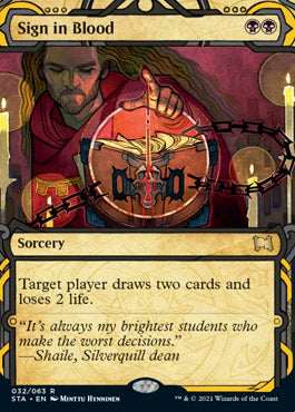 Sign in Blood (Foil Etched) [Strixhaven: School of Mages Mystical Archive] | Tables and Towers