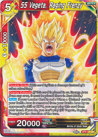 SS Vegeta, Raging Frenzy (BT8-111) [Malicious Machinations] | Tables and Towers