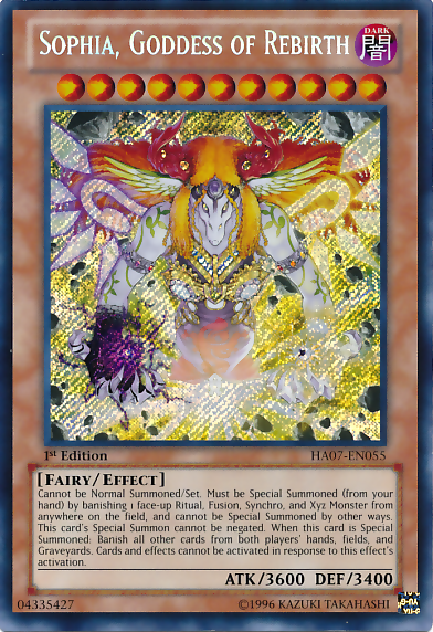 Sophia, Goddess of Rebirth [HA07-EN055] Secret Rare | Tables and Towers