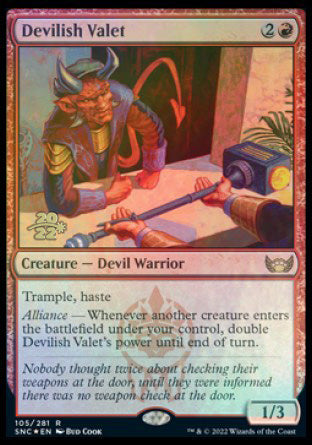 Devilish Valet [Streets of New Capenna Prerelease Promos] | Tables and Towers