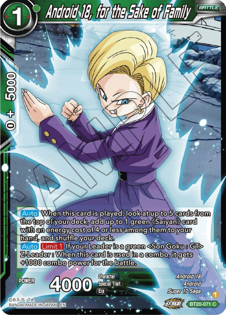 Android 18, for the Sake of Family (BT20-071) [Power Absorbed] | Tables and Towers